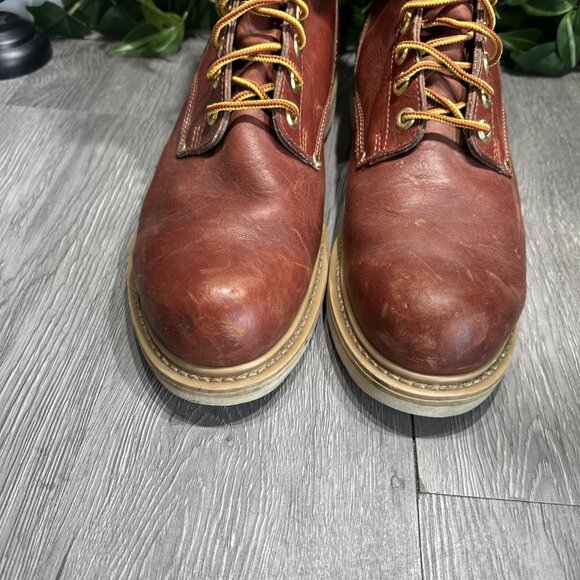 Carolina AMP MX 8” Brown Red Work Boots Round Soft Toe Shoes Men Size 12 M main image 9